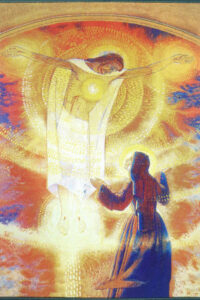 Icône détail fresque Jésus Visitation