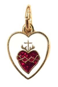 Médaille petit cœur liturgique métal doré – Paray