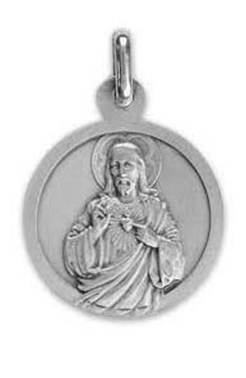 MEDAILLE  SACRE CŒUR  DE JESUS NOTRE DAME DU MONT CARMEL METAL